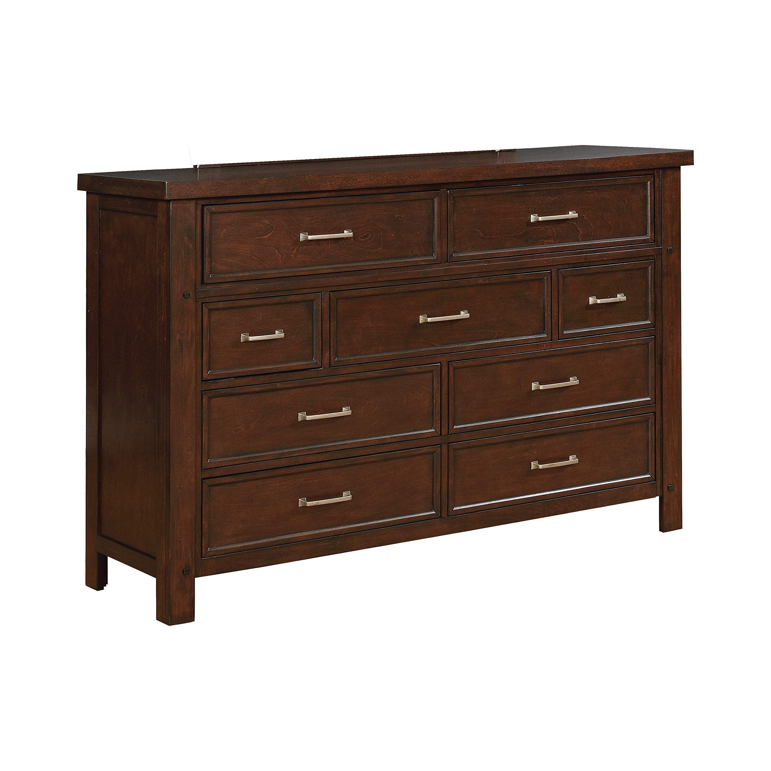Coaster Furniture Barstow 9-Drawer Rectangular Pinot Noir Dresser 64&quot; D x 19&quot; W x 42.25&quot; H Brown 206433