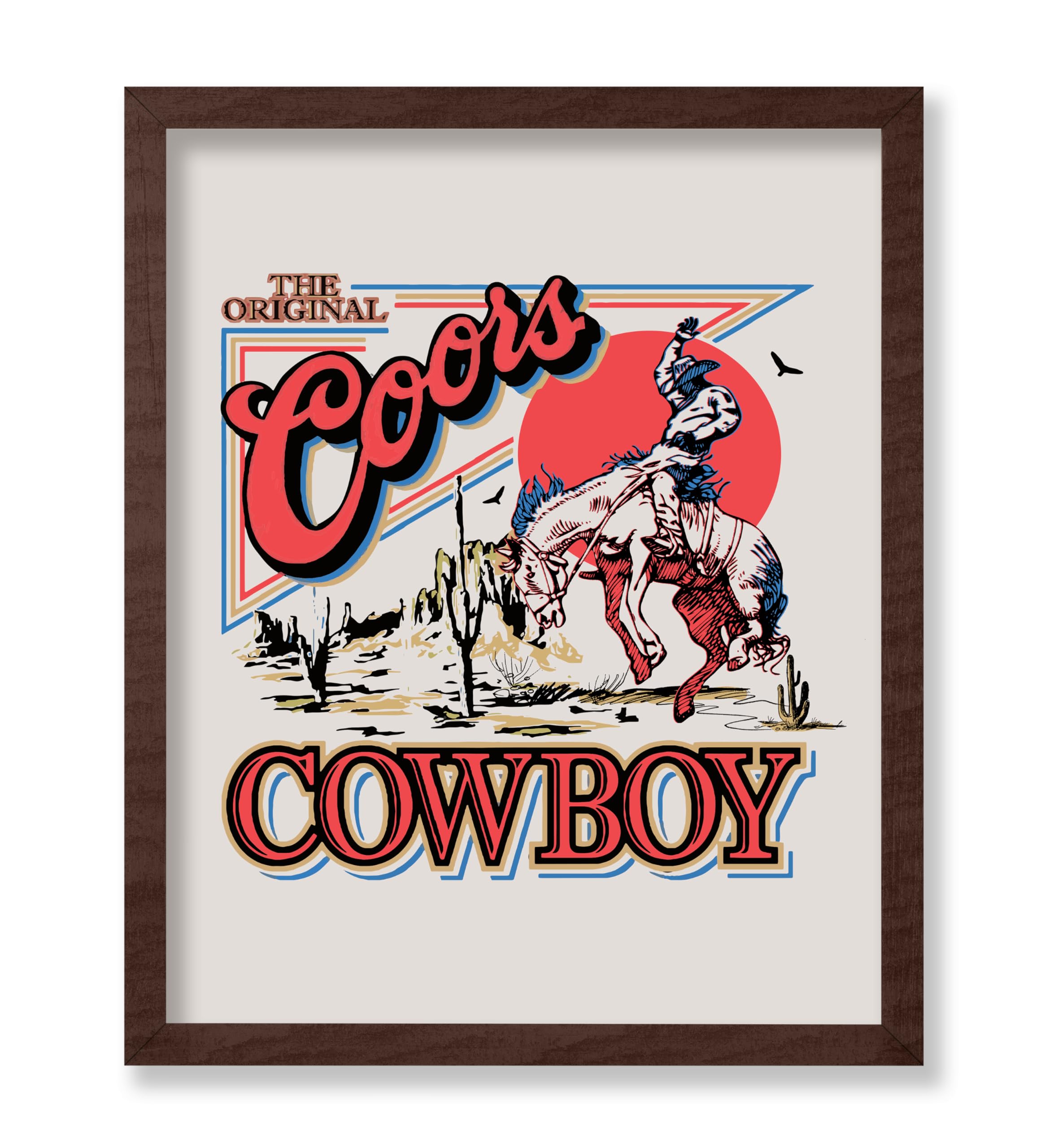 Poster Master Vintage The Original Coors Poster - Retro Cowboy Print - Food & Drink Art - Western Art - Rodeo Art - Wild West Ar
