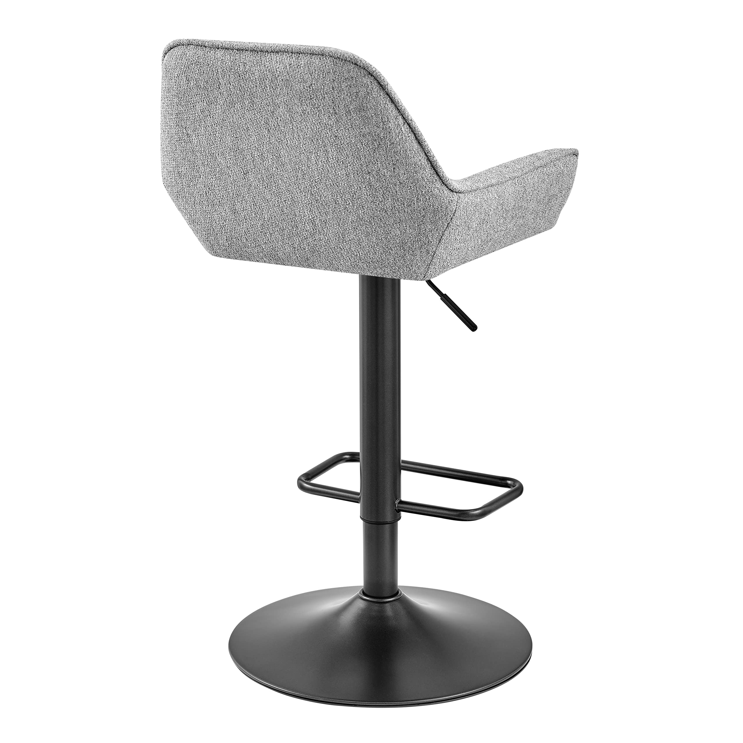 Luther Fabric Gaslift Swivel Bar Stool - Thumbnail 3