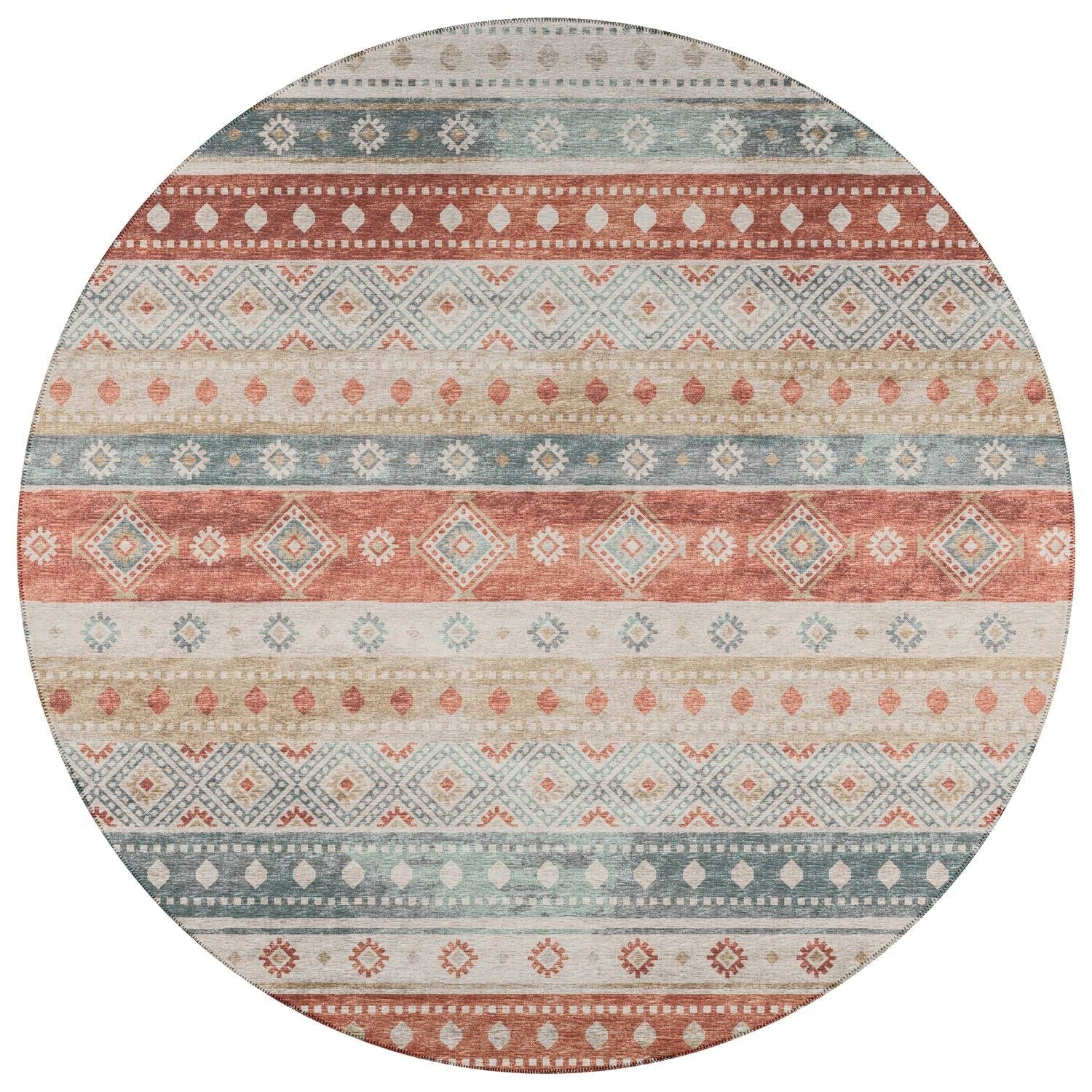 Sedona Sn12 Orange Transitional Rug Round 10' X 10'
