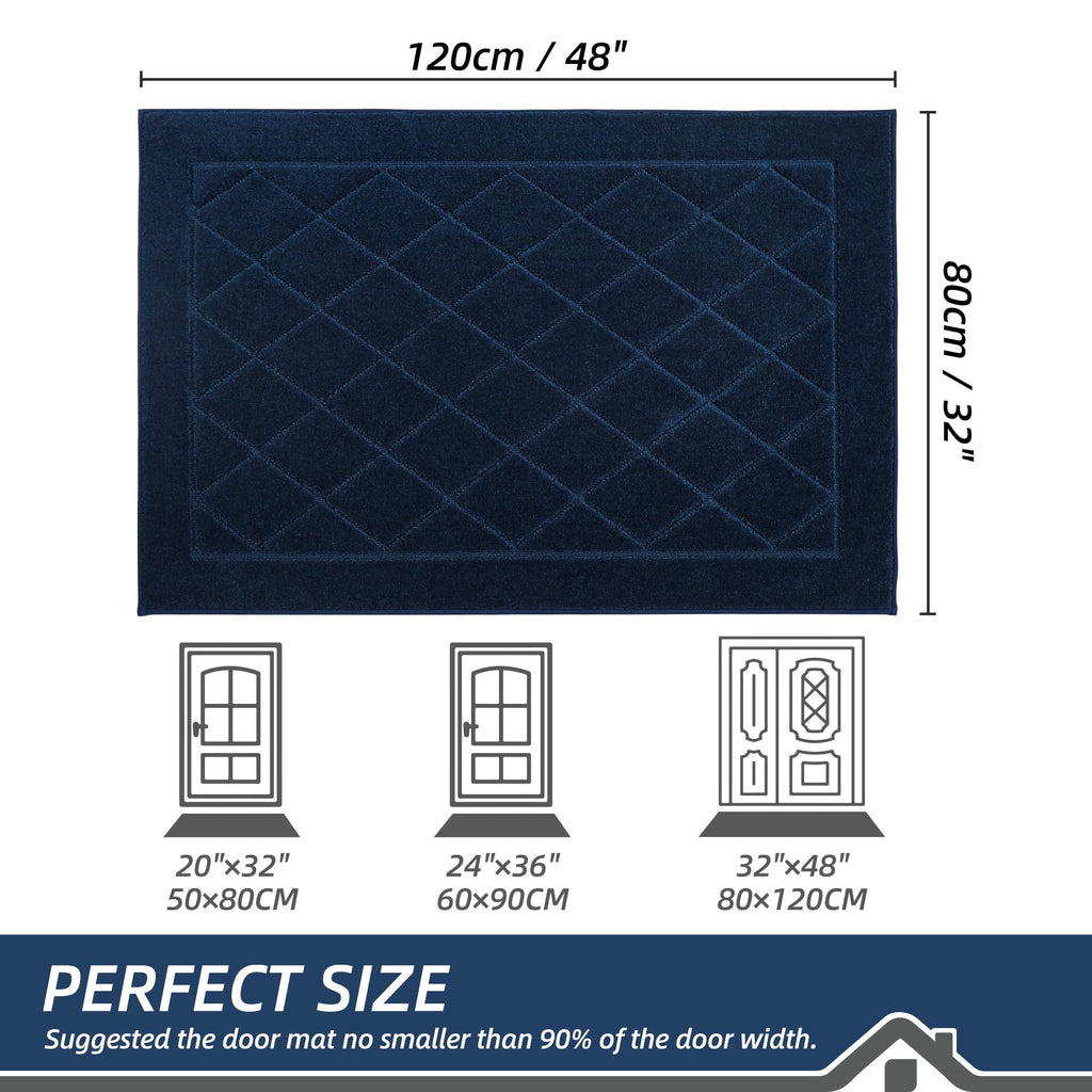 Beqhause Dirt Trapper Door Mat 32'' X 48'', Non-Slip Machine Washable Entryway Rug, Dog Door Mat Indoor, Stain Resistant And Abs