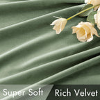 Miulee Sage Green Velvet Curtains 96 Inches Long - Luxury Blackout Curtains For Bedroom Living Room Thermal Insulated Super Soft Window Drapes Back Tab Rod Pocket, W52 X L96 Inches, 2 Panels