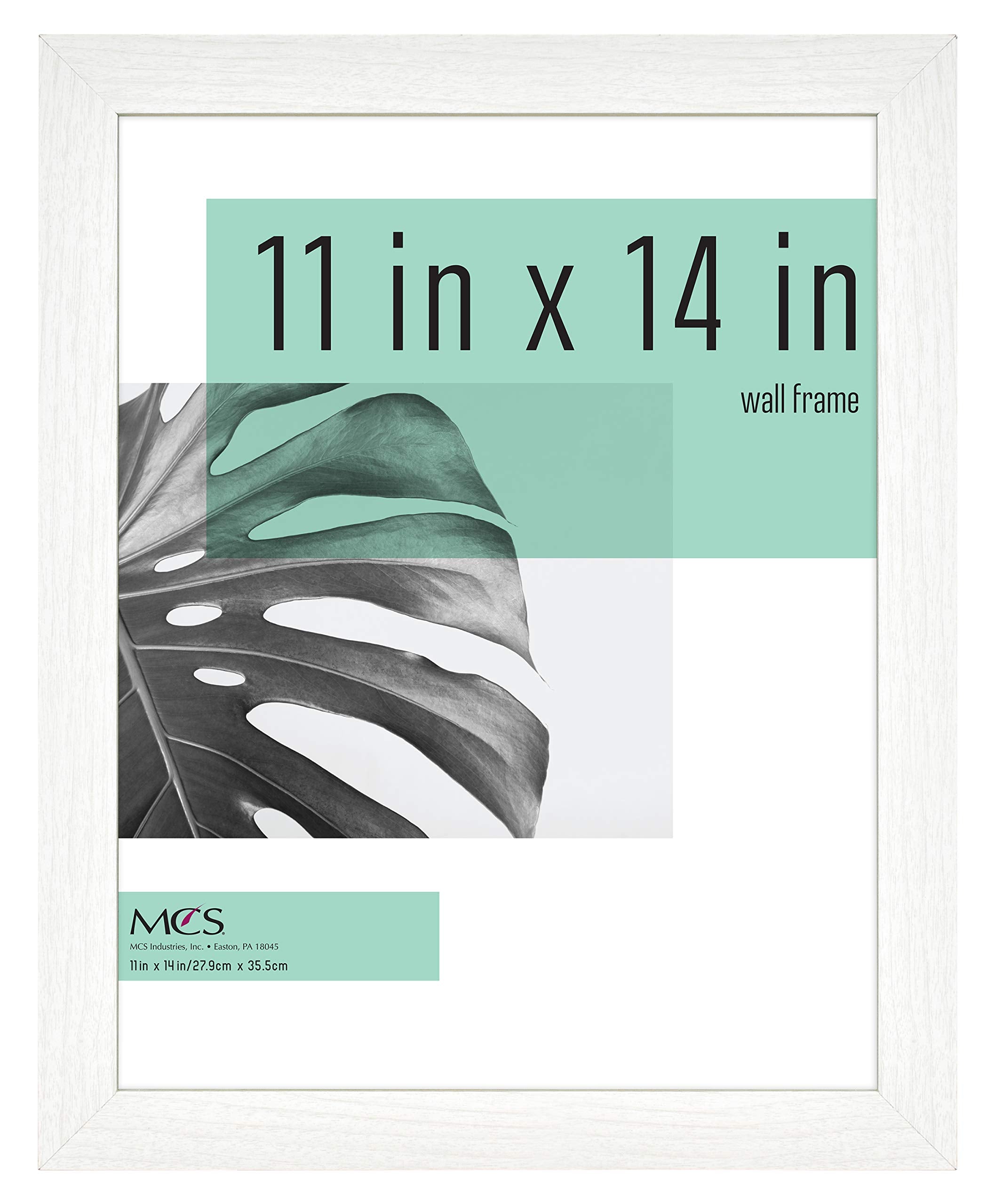 MCS Studio Gallery 11x14 Picture Frame White Woodgrain, Rectangle Photo Frame for Photos, Posters & Art Prints (1-Pack)