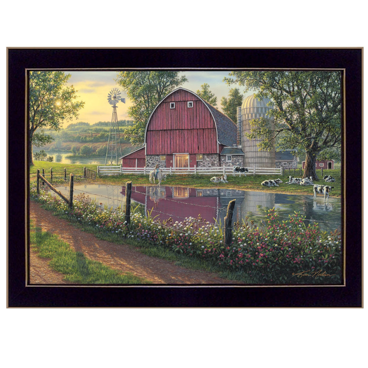 Barnyard Memories 1 Black Framed Print Wall Art