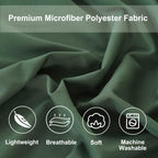 Downcool Queen Comforter Set, 7Pcs Bedding Sets Queen Sage Green, All Season Down Alternative Bed In A Bag Queen With Comforter,
