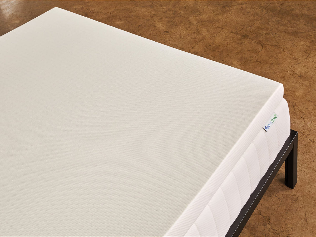 Pure Green Natural Latex Mattress Topper W/Luxury Cover - Soft - 1 Inch - Queen Size (Gols Certified Organic)