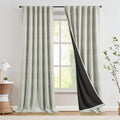 Jinchan 100% Blackout Boho Curtains Moon Phases Printed Bedroom Curtains 96 Inches Long Grey Drapes Rod Pocket Back Tab Thermal