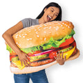 Much Comfort 34' 3D Juicy Cheeseburger Throw Pillow - Made With Super Soft & Ultra Premium Fabric - Cute, Comfortable, Plush, M