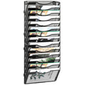Easypag Hanging File Organizer With 14 Pockets - Mesh Wall Mounted Mail Organizer, Wall File Holder For Office Letter Sized Pape