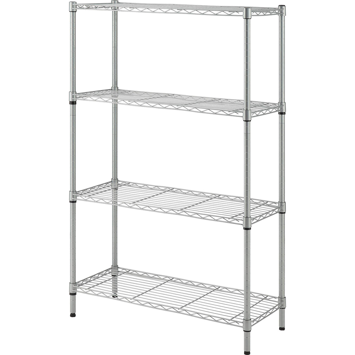 Lorell Light-Duty Wire Shelving Storage Rack, Silver