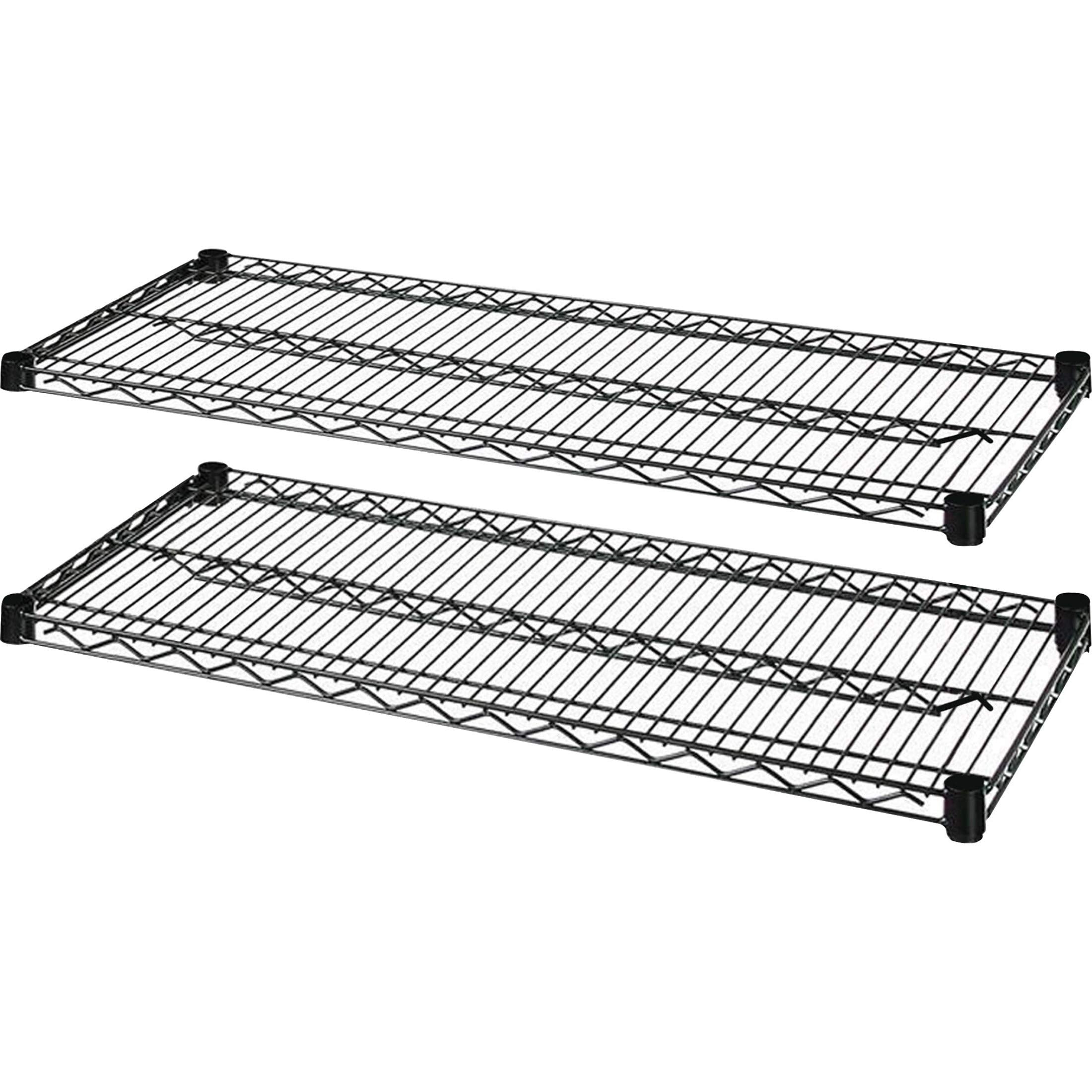 Lorell Industrial Wire Shelving Shelf, 1.6&quot; X 48&quot; X 24&quot;, Black
