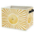 WULQYING Boho Sunshine Classroom Storage Bins Box with Handles, Cute Boho Abstract Sunshine Collapsible Basket Organizer for Kid