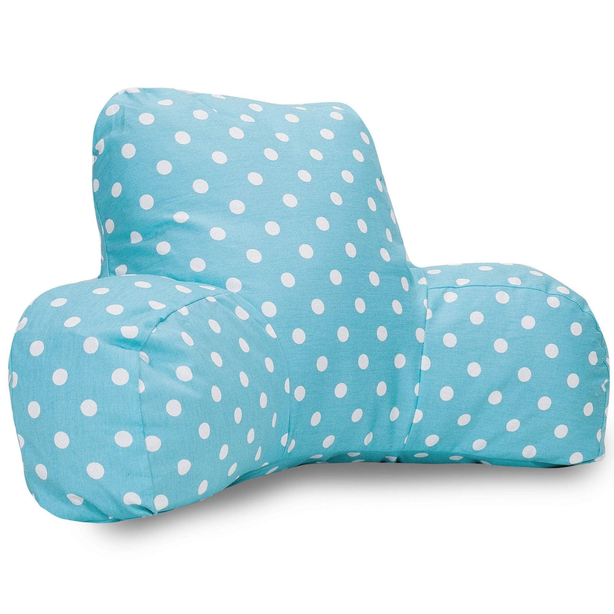Majestic Home Goods Small Polka Dot Reading Pillow, Aquamarine