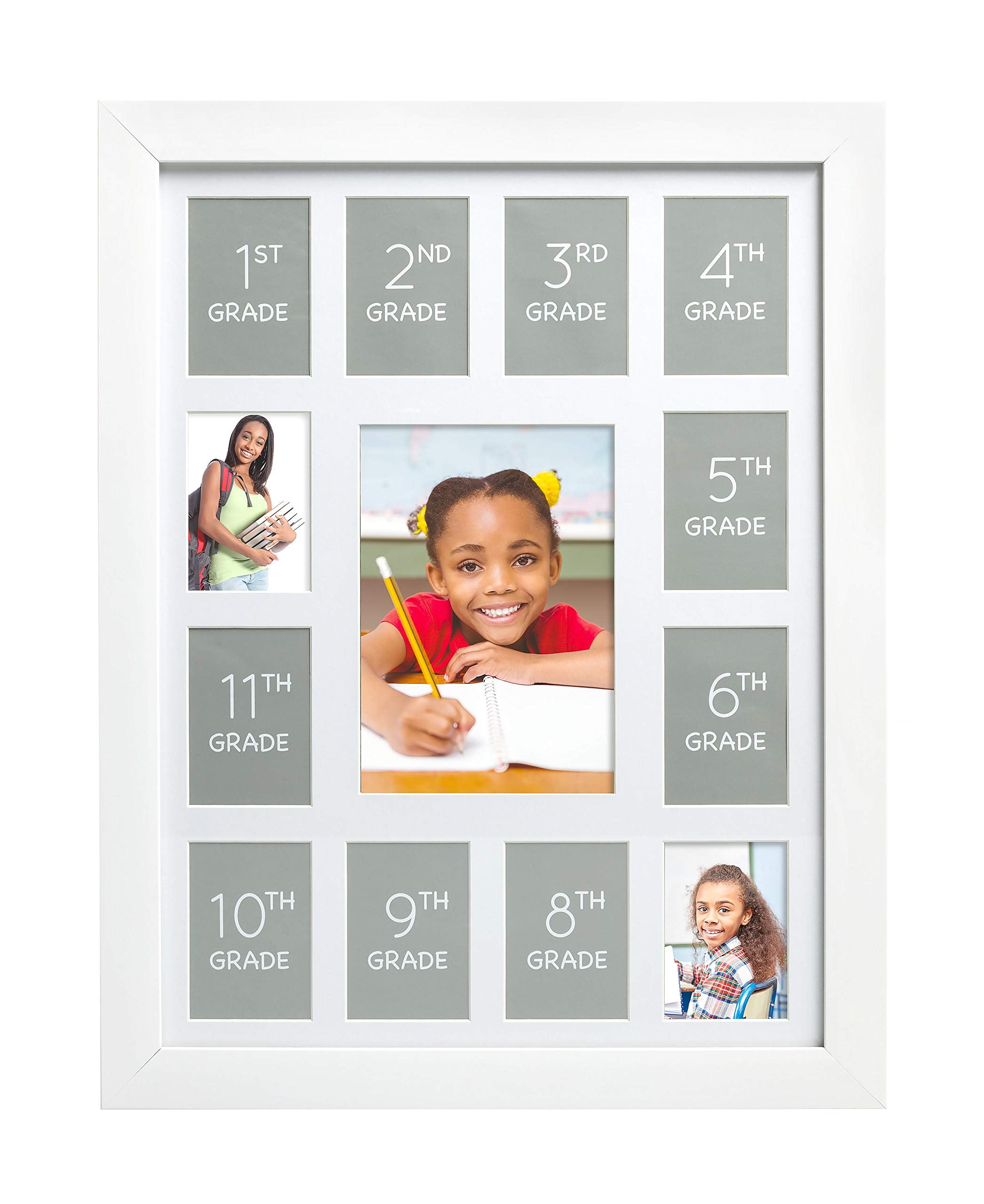 Kate & Milo Grades 1-12 School Year By Year School Keepsake, Student Memories, K-12 School Photo Frame, Grad Party Picture Frame