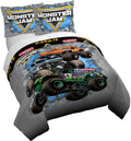 Jay Franco Duvet Cover Set - 3 Piece Comforter Cover And Sham Set, Super Soft Cozy Kids Bedding (Insert Not Included) Grey - Mon
