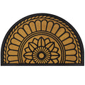 Mibao Half Round Door Mat, Non-Slip Welcome Entrance Way Mat, Durable Rubber Mats, Low-Profile Heavy Duty Doormat, Circle Mats F