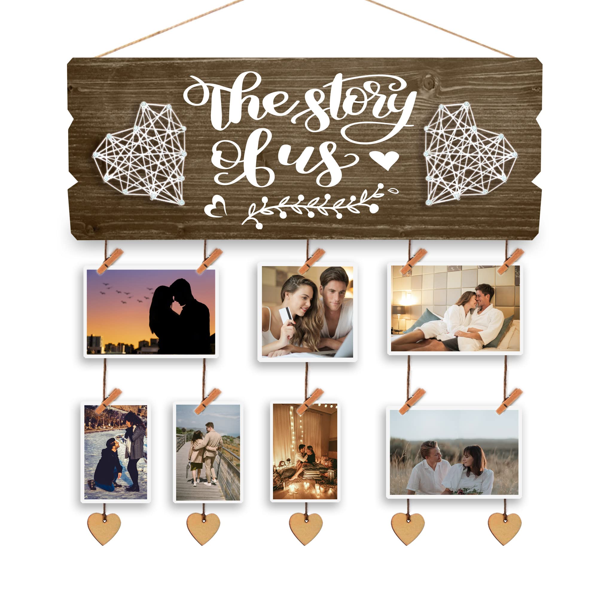 Yudarte Bridal Shower Gift for Bride - Wedding Engagement Gifts for Women Bride to Be - New Couples Picture Hanging Board with C