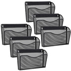Gawerk 6 Pack Wall File Organizer, Mesh Hanging Metal Vertical Wall Mounted File Holder For Office/Home
