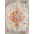 Livabliss Odelia Vintage Bohemian Area Rug,311 x 57,Orange/Aqua