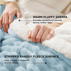 Bedsure King Size Sherpa Blanket - Super Soft Plush Fleece, Thick Warm Cozy Throw for Winter, Sky Blue, 108x90 Inches