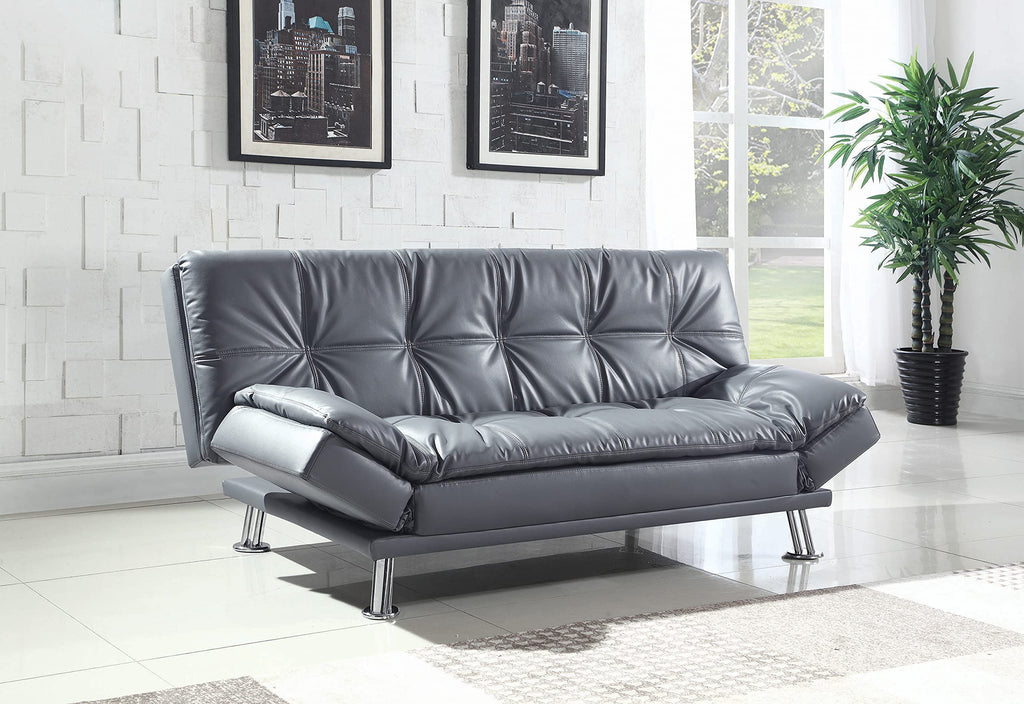 Coaster Home Furnishings Dilleston Tufted Back Upholstered Sofa Bed Grey