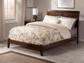 AFI Portland Full Size Bed with Charging Station in Walnut