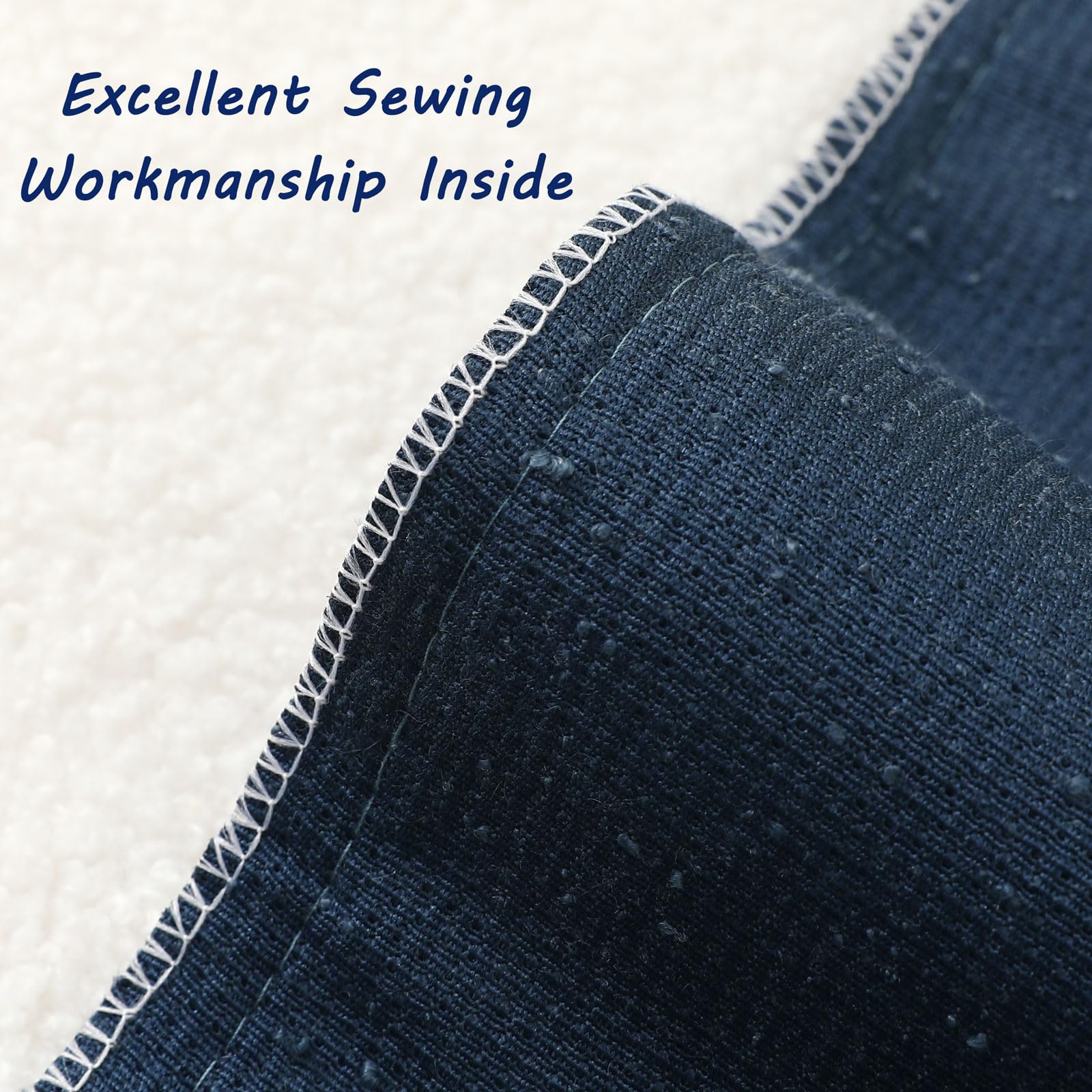 Futei Pack Of 2 Haze Blue Boucle Accent Decorative Throw Pillow Covers,18X18 Inch Soft Solid Textured Cushion Case,Home Decor Fo