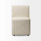 HomeRoots Set of Two Cream Upholstered Fabric Parsons Chairs