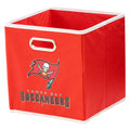 Franklin Sports NFL Tampa Bay Buccaneers Collapsible Storage Bin NFL Folding Cube Storage Container Fits Bin Organizers Fabric N