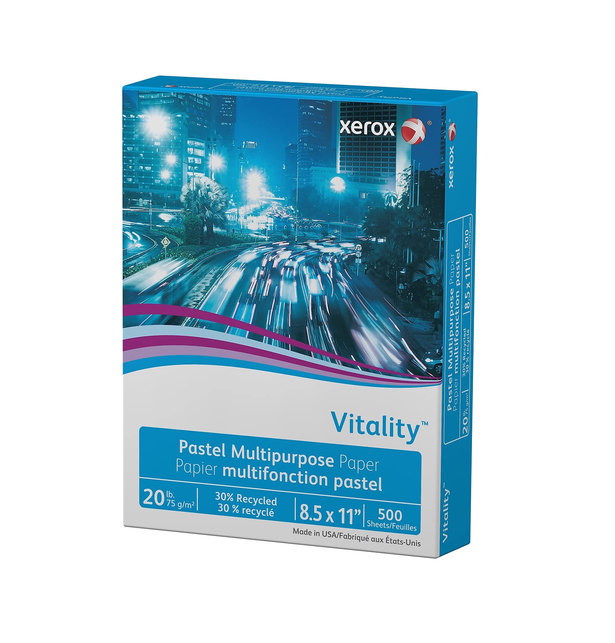 Xerox 3R11056 Vitality Pastel Multipurpose Paper, 8 1/2 X 11, Ivory, 500 Sheets/Rm