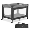Dream On Me EZGo Portable Playard in Black & White, Compact Easy to Fold and Travel Baby Playard, Breathable Mesh Sides, Carry B