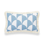 Hofdeco Premium Coastal Hampton Style Patio Indoor Outdoor Lumbar Pillow Cover Only, 12'X20' Water Resistant For Backyard, Cou