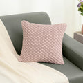 Haus & Kinder Cotton Decorative Embroidered Cushion Cover | Knitted Chambray Front Throw Pillow Cushion Cover For Sofa Living Ro