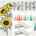 Sinmoe 120 Pcs Blank Bookmarks Card Stock Paper Bookmarks Colorful Tassels Craft Diy Bulk Blank Book Marks For Classroom Project