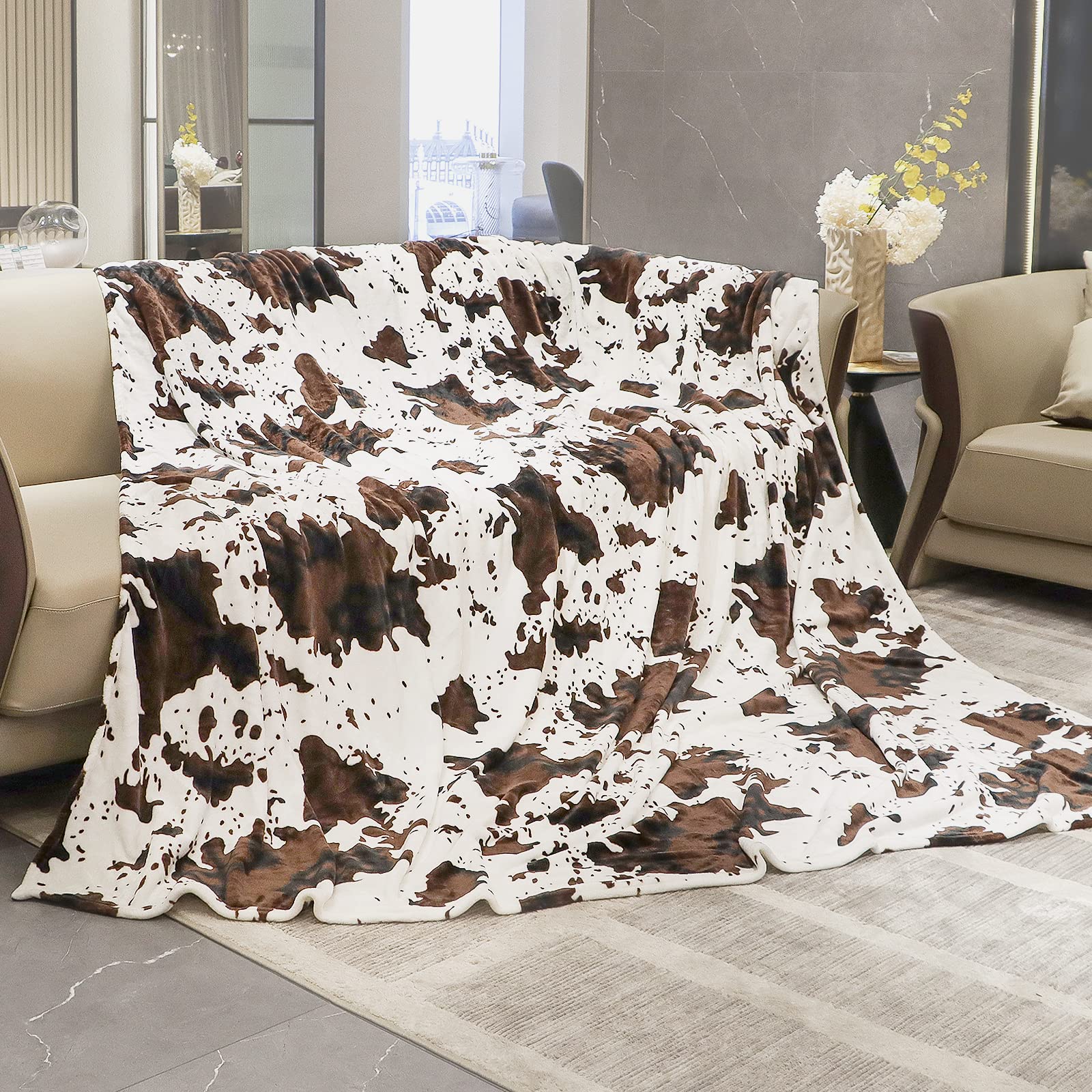 HSEEC Blankets & Throws Queen Size Soft Fleece Blanket Throw Cozy Blanket for Bed Throw 90x90 inches