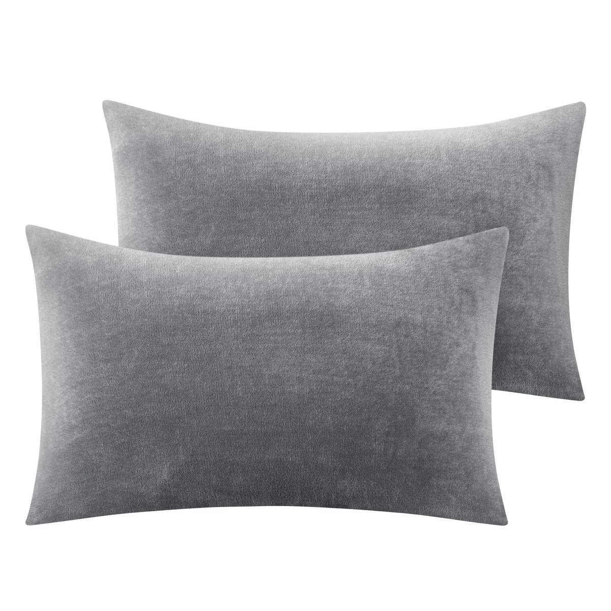 Bedelite Flannel King Size Pillow Cases Set Of 2, Super Soft Fleece Pillow Case Cover With Zipper For Bedroom, Sofa, Couch,Luxur