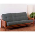 Blazing Needles Renewal 8' Twill Futon Mattress, Queen, Steel Grey