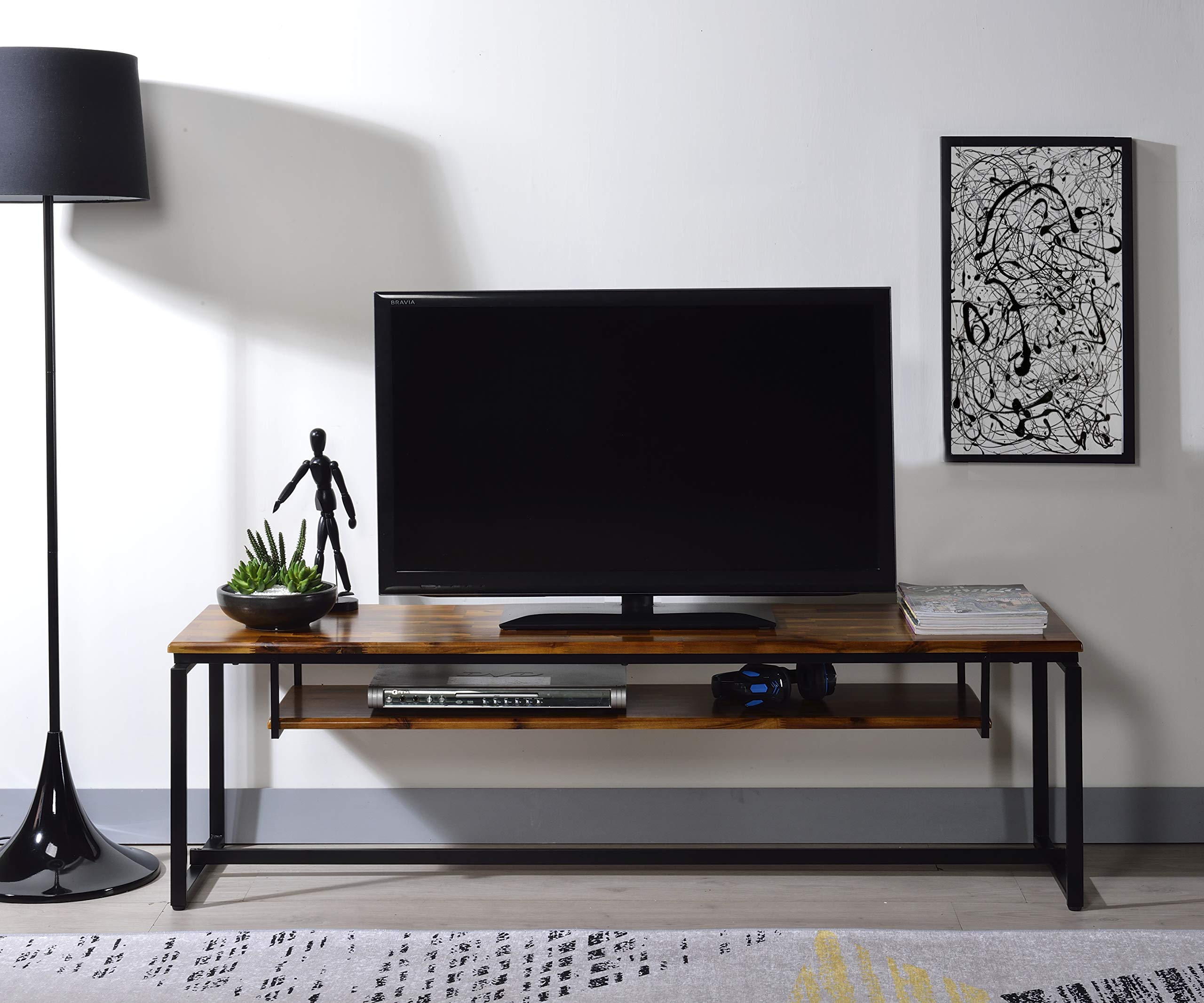 Acme Kersey Wooden Top TV Stand - Thumbnail 3