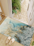 KEYOZA Washable Area Rug  Bedroom Bathroom Entryway Rug NonSlip Accent Distressed Blue Throw Rug Floor Carpet for Kitchen Entr