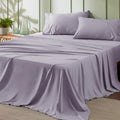 Bedsure Queen Sheet Set - Soft Sheets For Queen Size Bed, 4 Pieces Hotel Luxury Lavender Queen Sheets, Easy Care Polyester Micro