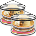 Aliceset 2 Pcs Oversized Clear Hat Boxes Storage Hard Plastic Zipper Case for Women, Holds up to 7 Caps Cowboy Hat Organizer for