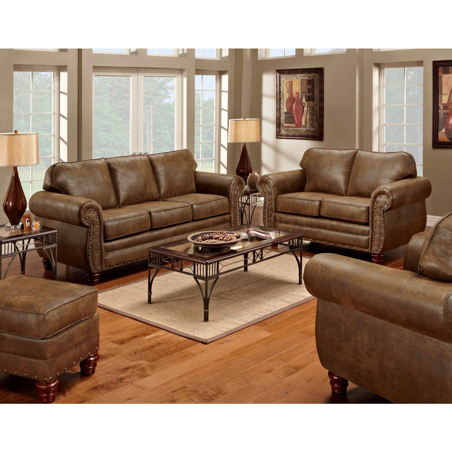 American Furniture Classics 4-Piece Sedona Set With Sofa/Loveseat/Chair/Ottoman