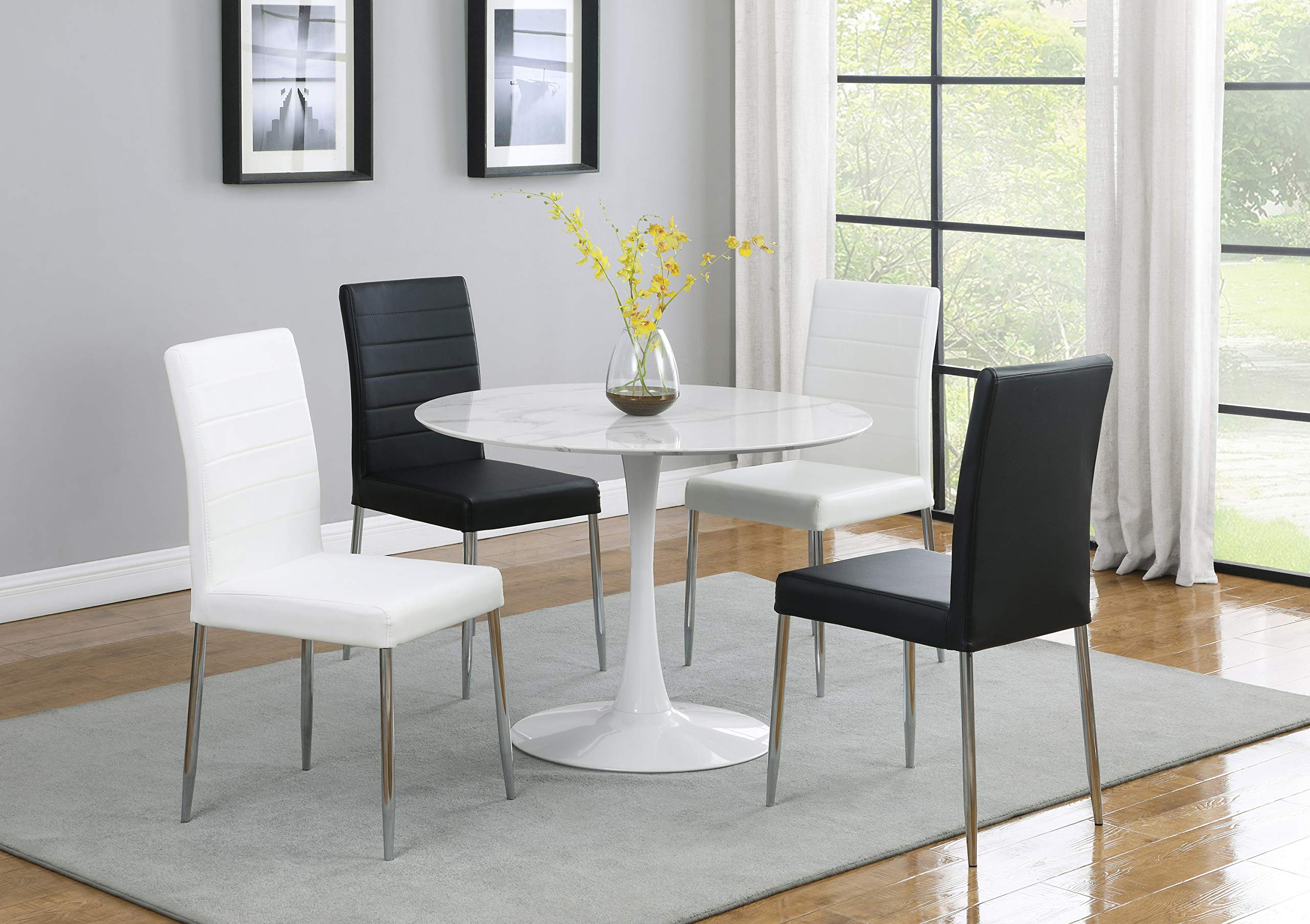 Coaster Home Furnishings Arkell 40-inch Round Pedestal Dining Table White