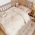 Bulutu Cute Floral Print Toddler Duvet Cover Soft Muslin Cotton Duvet Covers For Kids Girls Bedding Comforter Protector, 59'X79