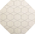 Unique Loom Trellis Frieze Collection Area Rug - Geometric (7 10 Octagon, Ivory/ Gray)