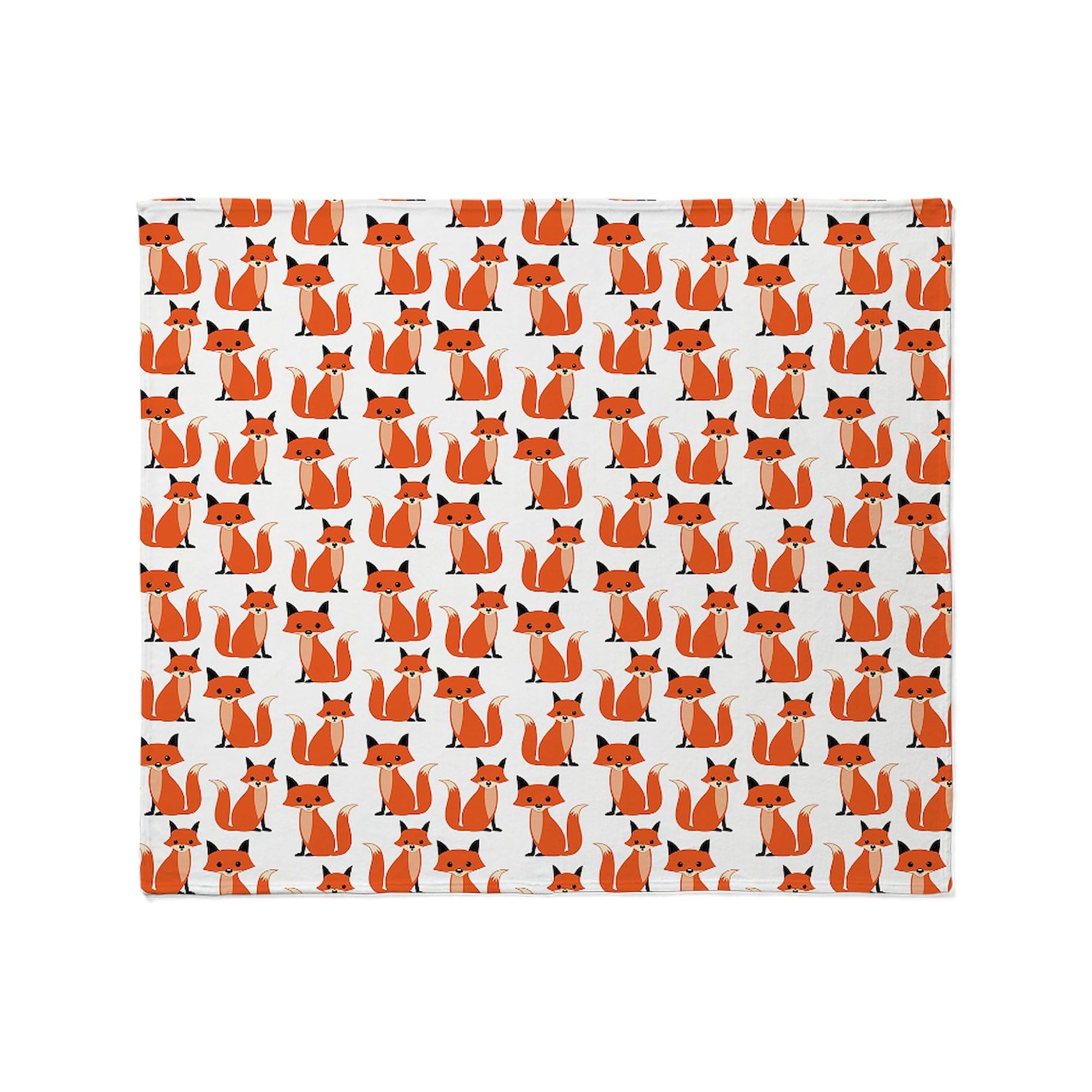 Cafepress Hipster Foxes Cute Fox Pattern Woodl Throw Blanket Super Soft Fleece Plush Throw Blanket, 60 'X50 '