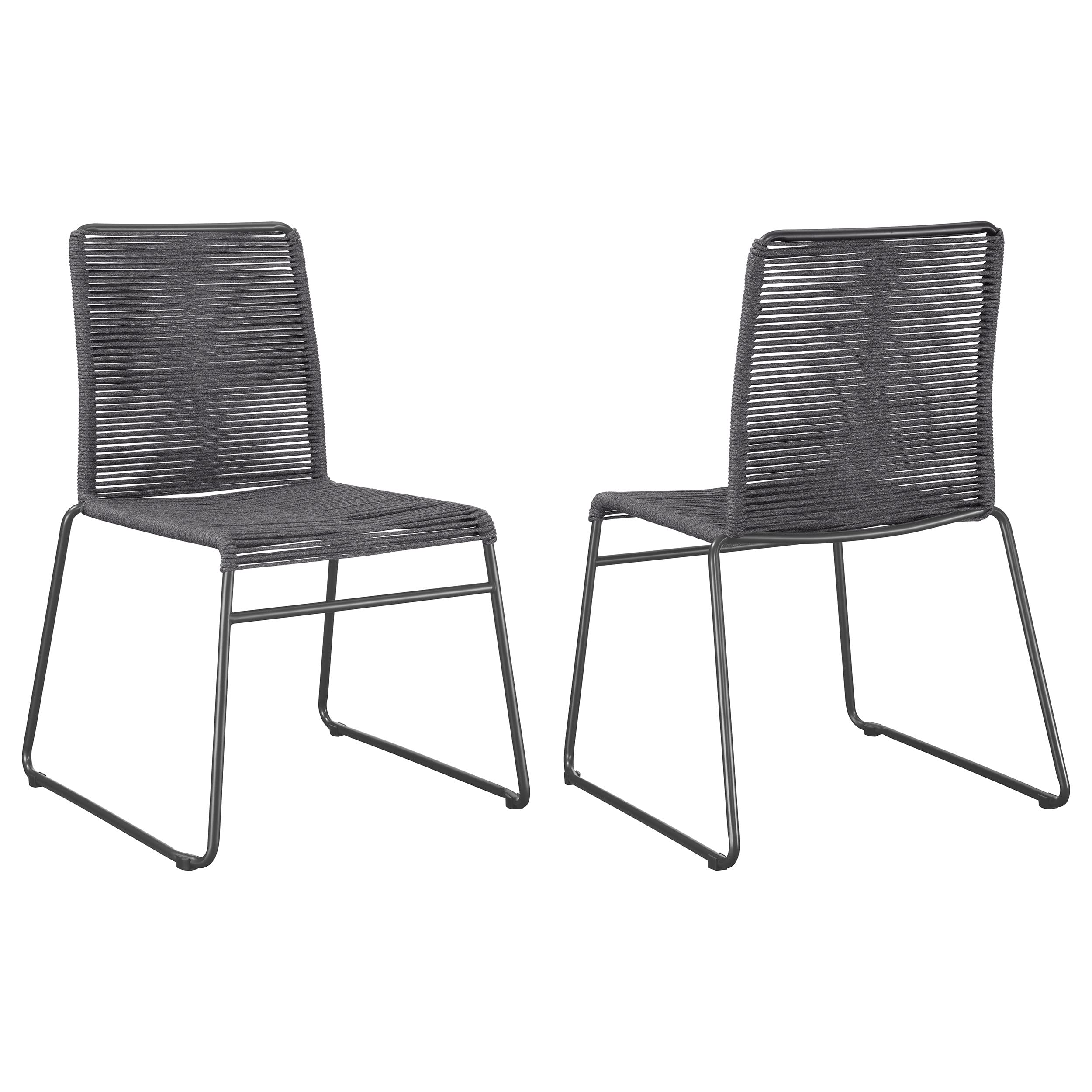 Coaster Home Furnishings Jerome Upholstered Stackable Side Chairs Charcoal (Set of 2)