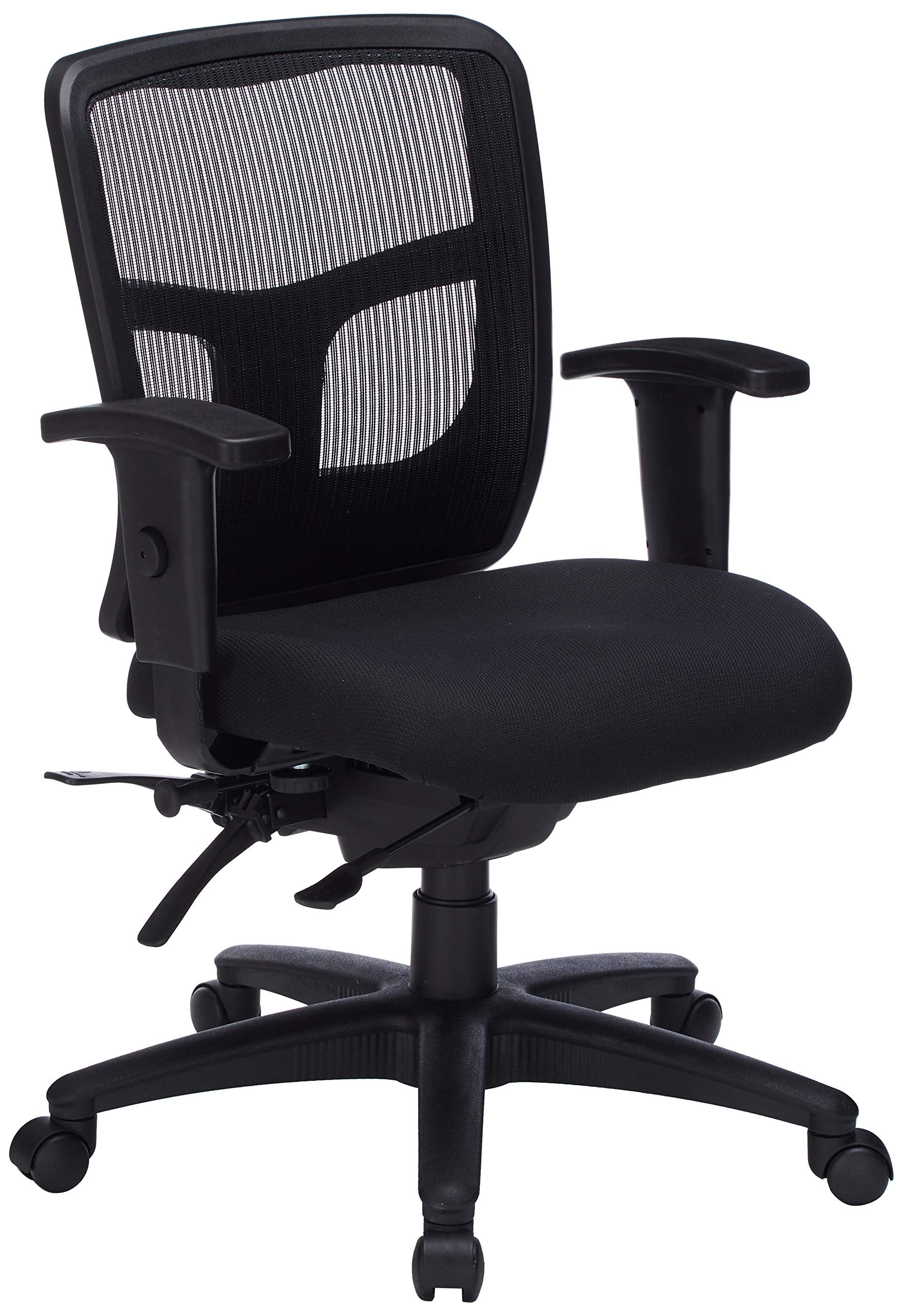 Lorell LLR86802 Managerial Swivel Mesh Mid-Back Chair