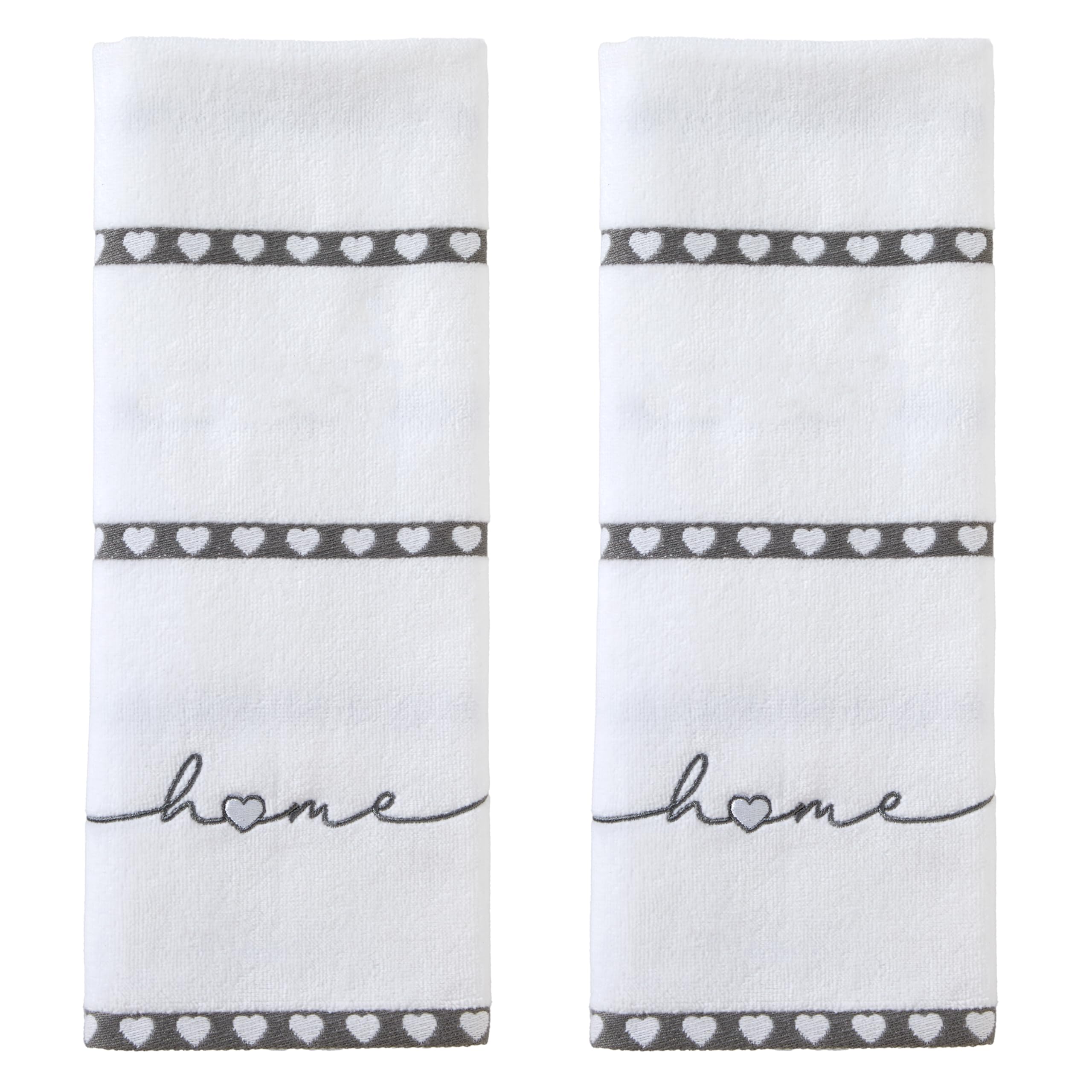 SKL Home Heart in Home Hand Towel Set, 2 Count
