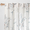 Mysky Home Linen Sheer Window Floral Curtains Panels Light Filtering Privacy Protect Drapes Set Farmhouse Style Texture Soft Tou